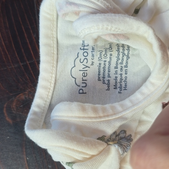 ​Carter's & PurelySoft Preemie (0M) Bodysuit & Gown Bundle (3 Items) - Picture 6 of 7